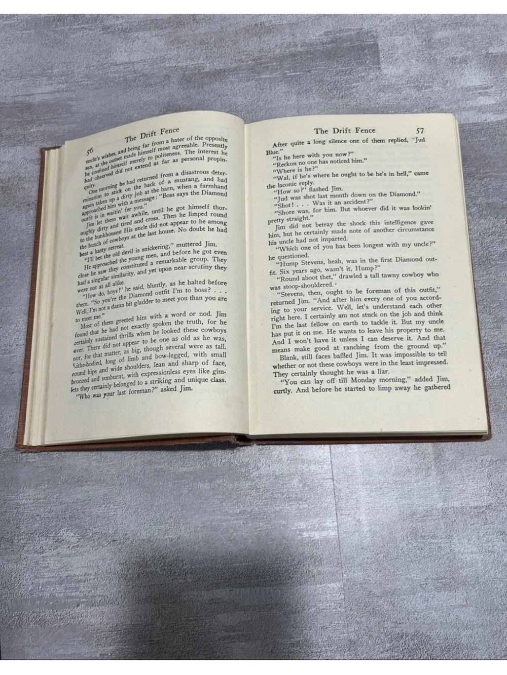 Vintage 1993 Hardcover Western Book 1st Edition by Zane Grey 'The Drift Fence'